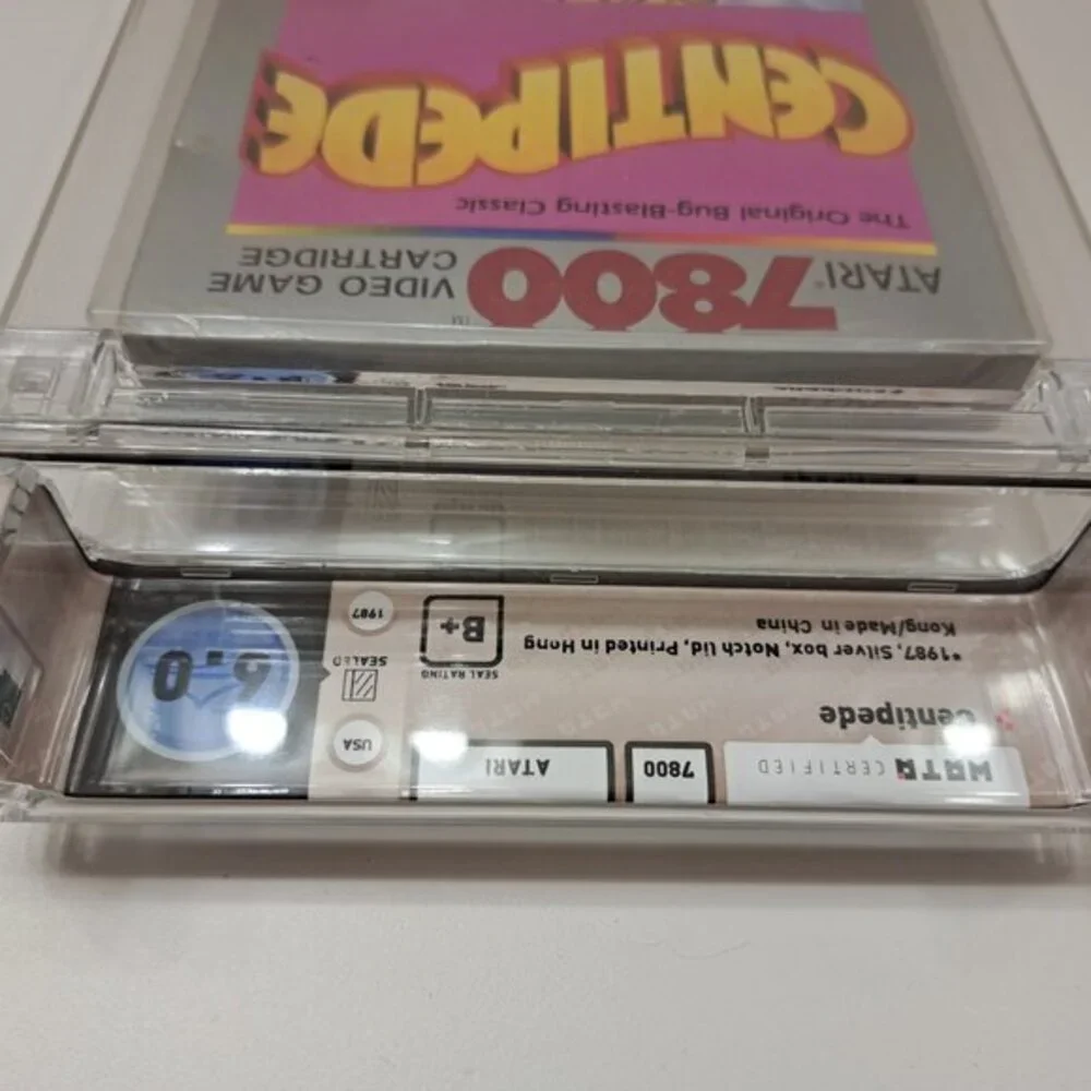 Atari 7800 Video Game Centipede WATA Graded 6.0 Box New Sealed 1987 Silver Box